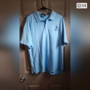 Psycho Bunny Men's Classic Pique Polo Shirt Serenity Blue